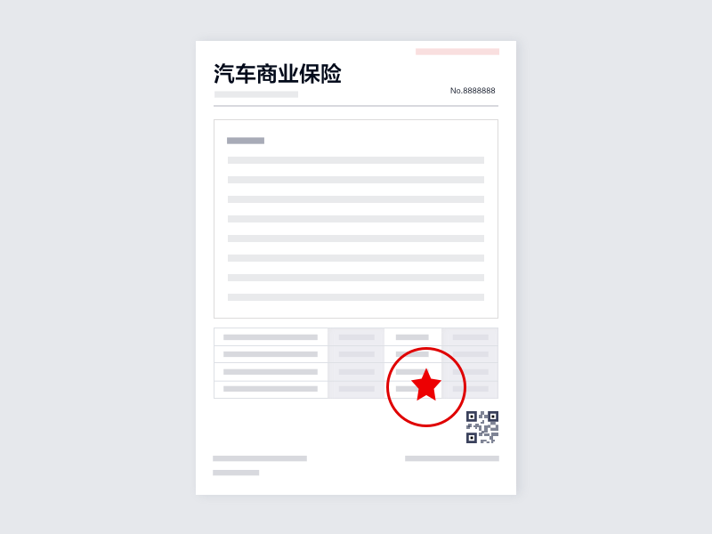 汽车商业险保单识别